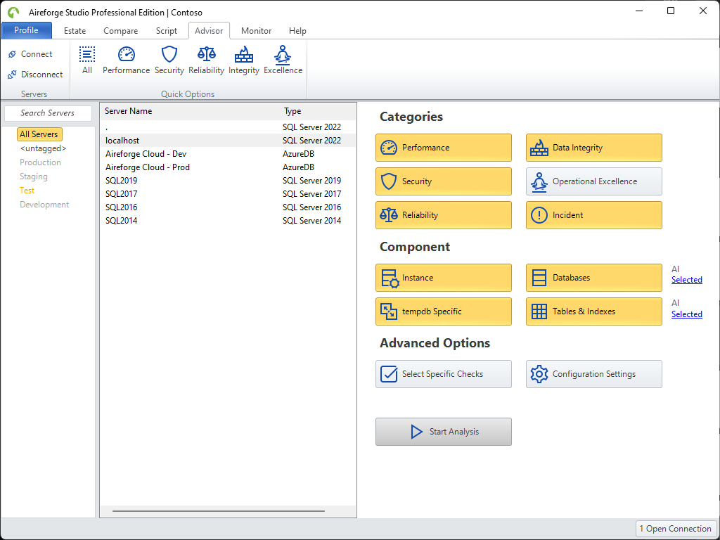 Performing An Analysis in Aireforge Studio