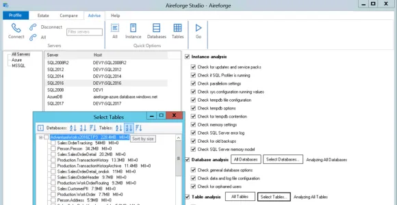Aireforge SQL Server Advise Module