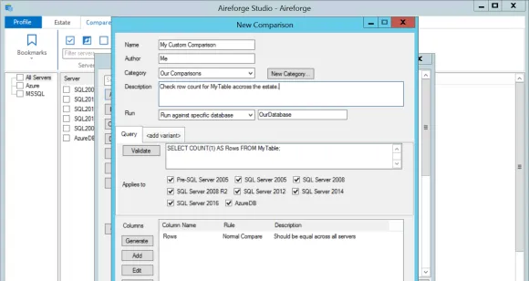 Aireforge new SQL Server comparison